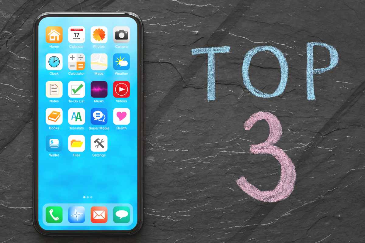 Smartphone scritta top 3