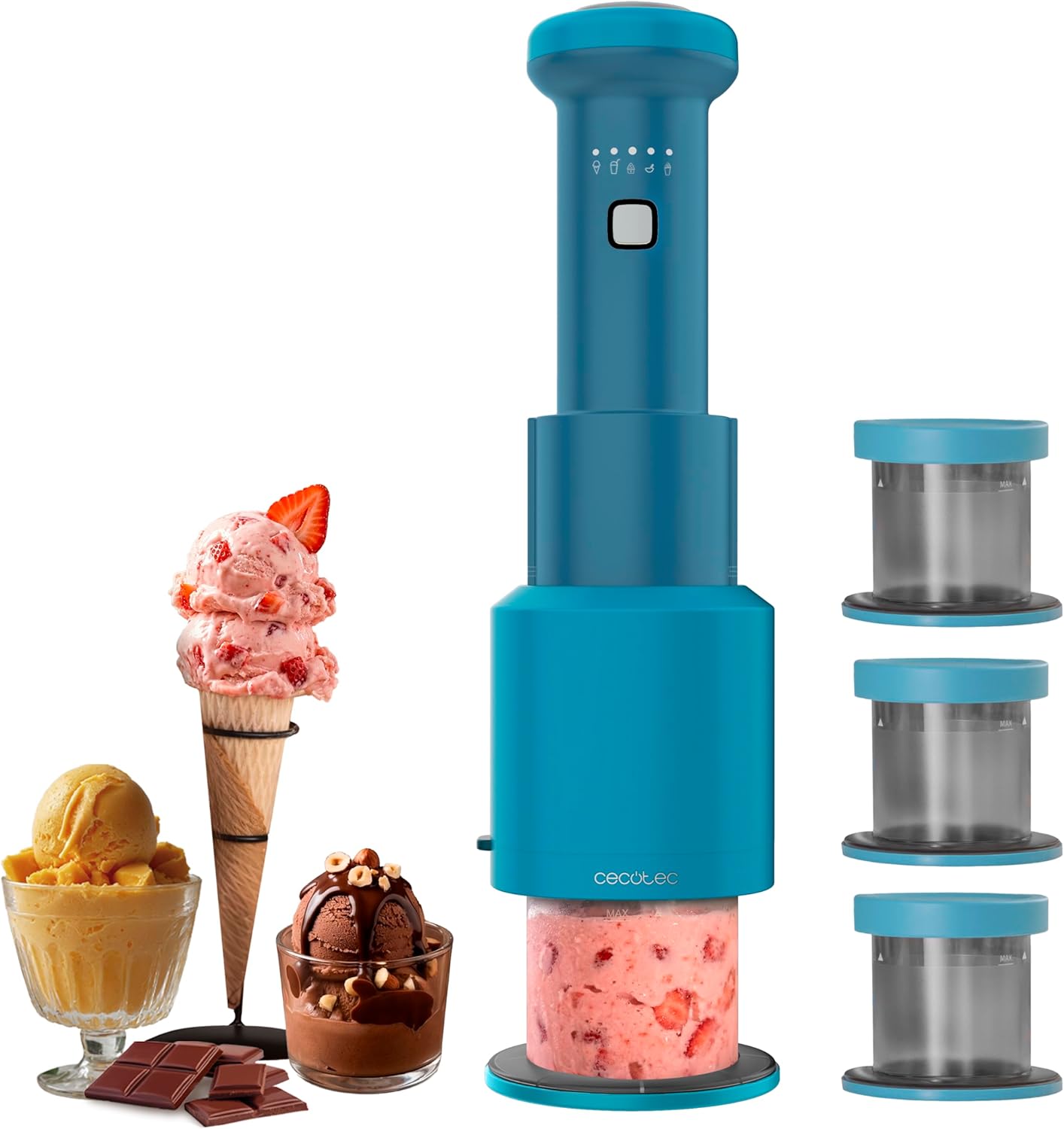 Cecotec Macchina per Gelato Gelatiera Portatile Gelatec Easymove
