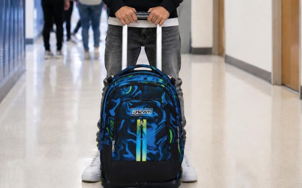 Per la scuola serve spazio? Questo trolley-zaino da 43 litri è in offerta su Amazon (e fa per tre) zaino seven